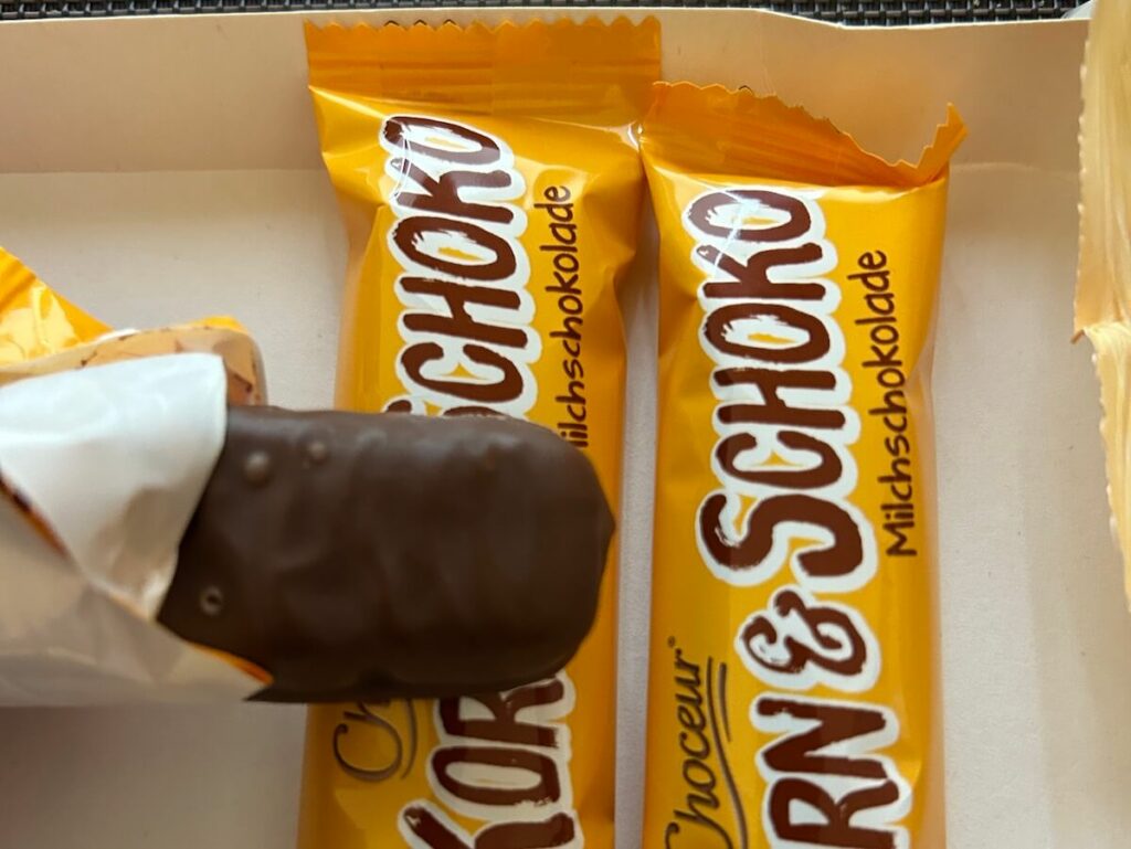 Choceur Korn & Schoko Milchschokolade einzelner Schokoriegel