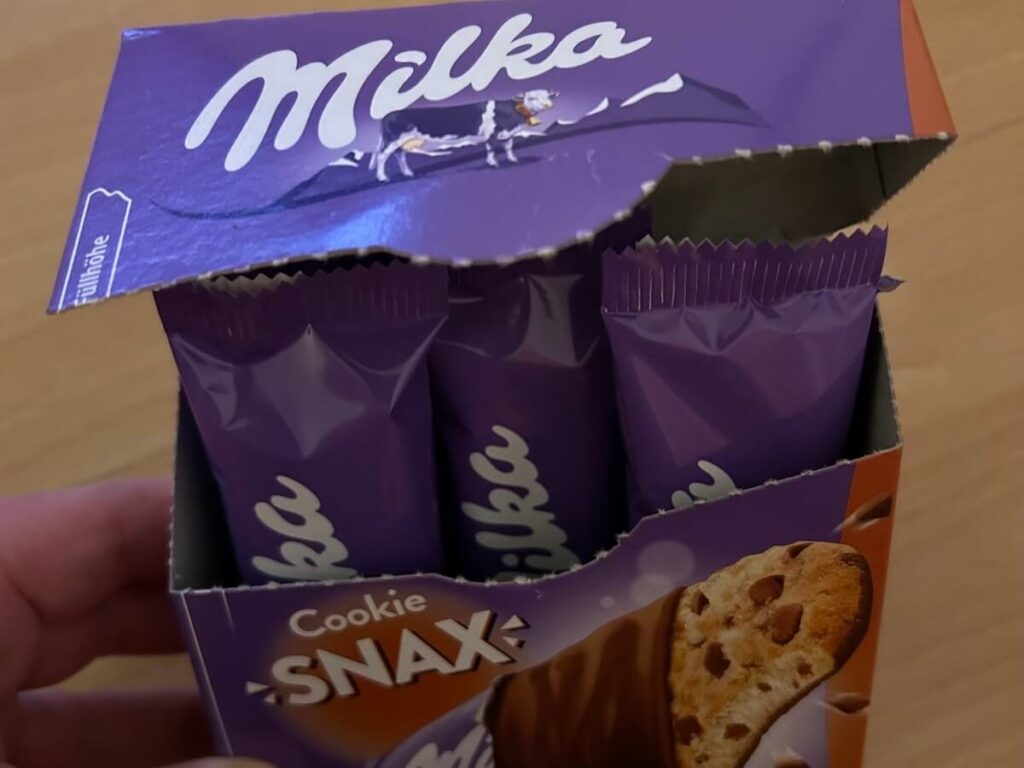 Milka Cookie Snax Riegel einzeln verpackt