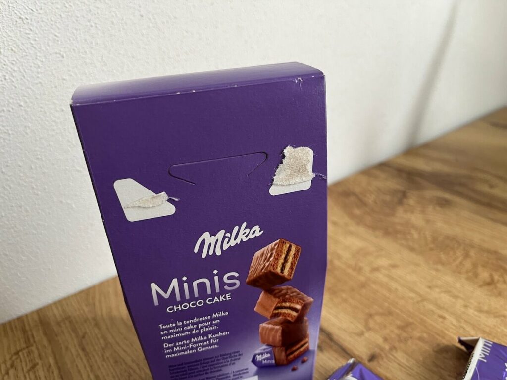 Milka Minis Choco Cake Verpackung Rückseite